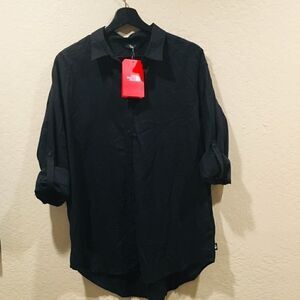 The North Face Cotton black button down shirt
